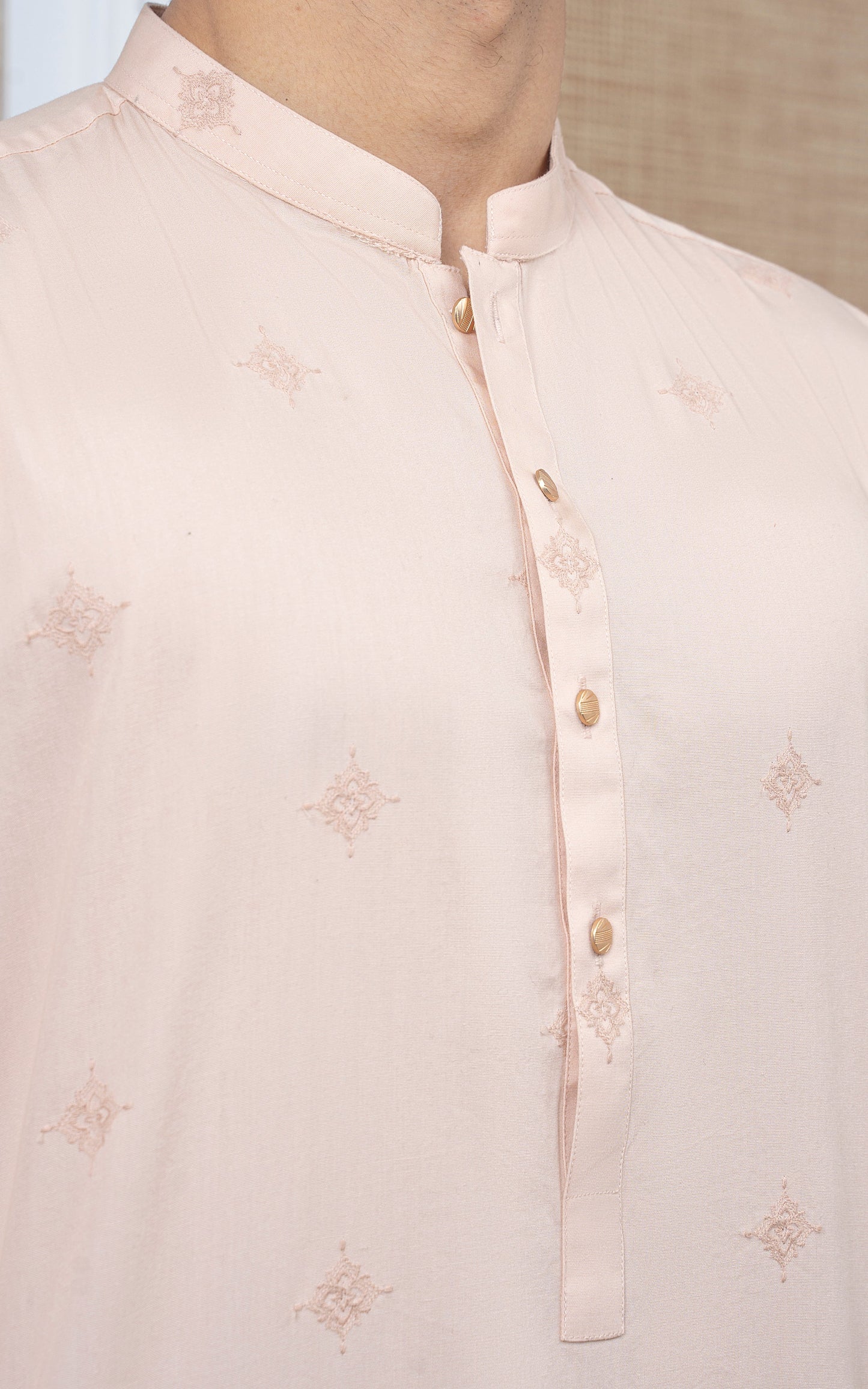 SPRAY EMBROIDERED KURTA- SIGNATURE COLLECTION LIGHT PEECH