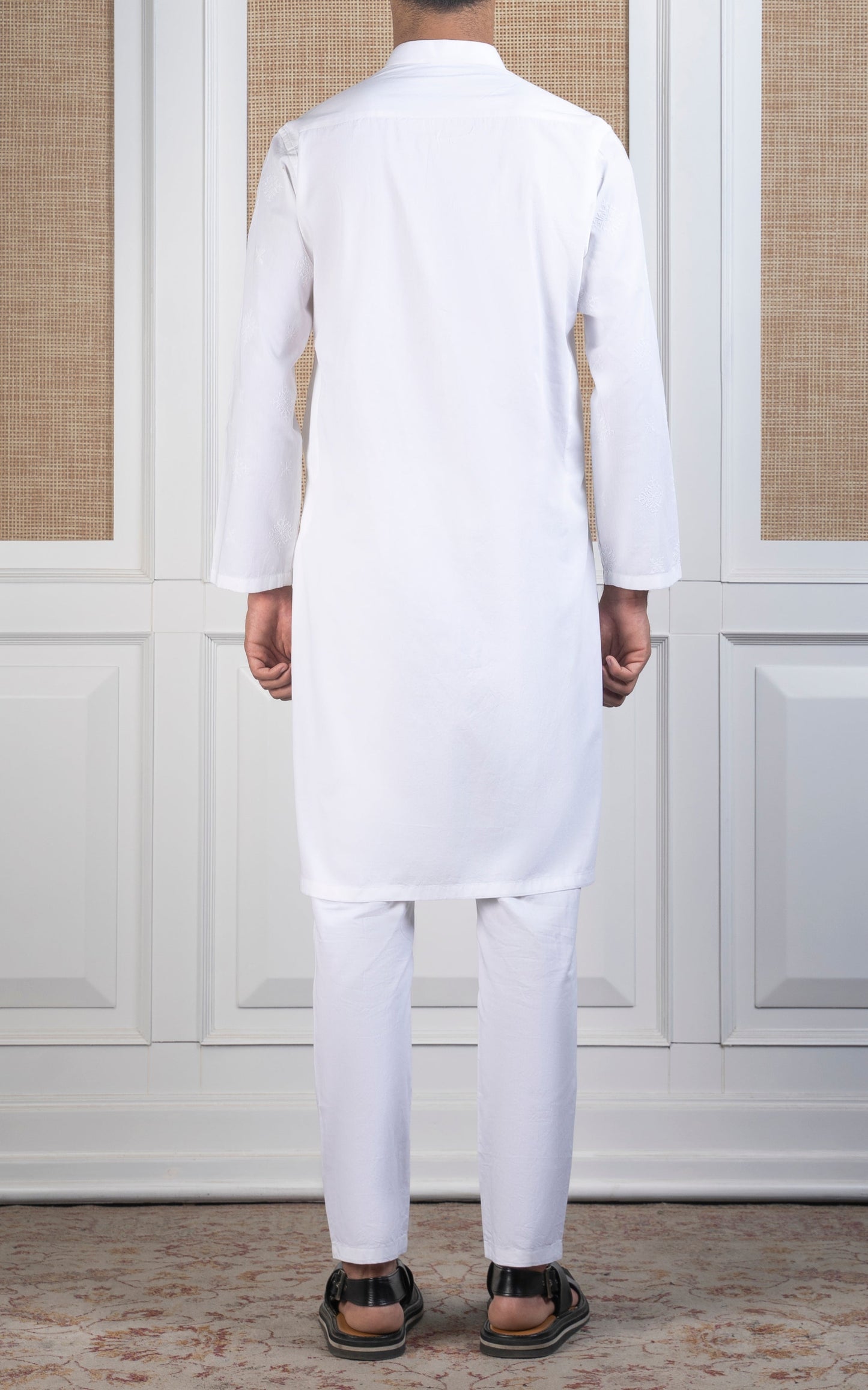 SPRAY EMBROIDERED KURTA- SIGNATURE COLLECTION WHITE