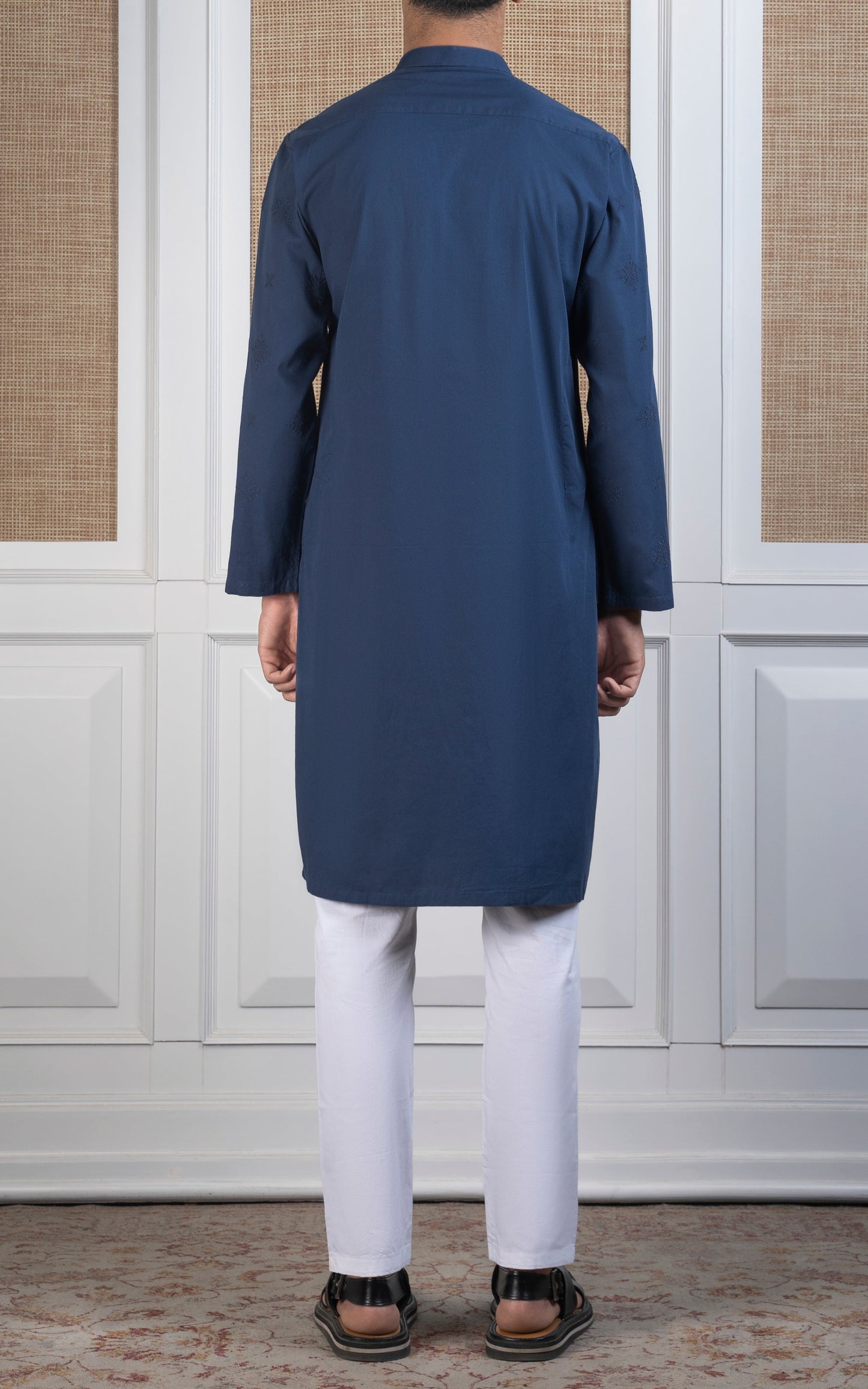 SPRAY EMBROIDERED KURTA- SIGNATURE COLLECTION INDIGO BLUE