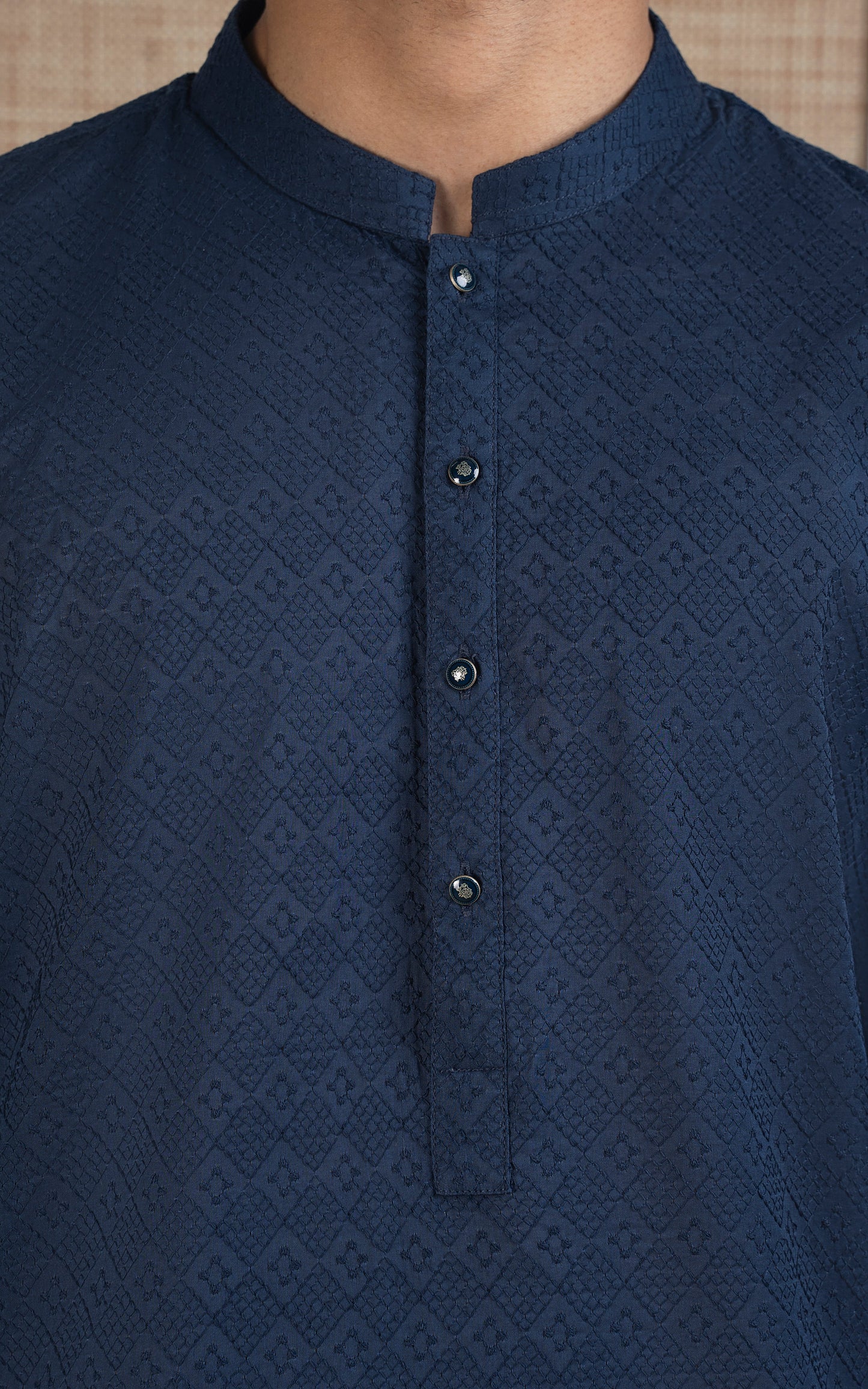 SCHIFFLI EMBROIDERED KURTA - SIGNATURE COLLECTION TEAL
