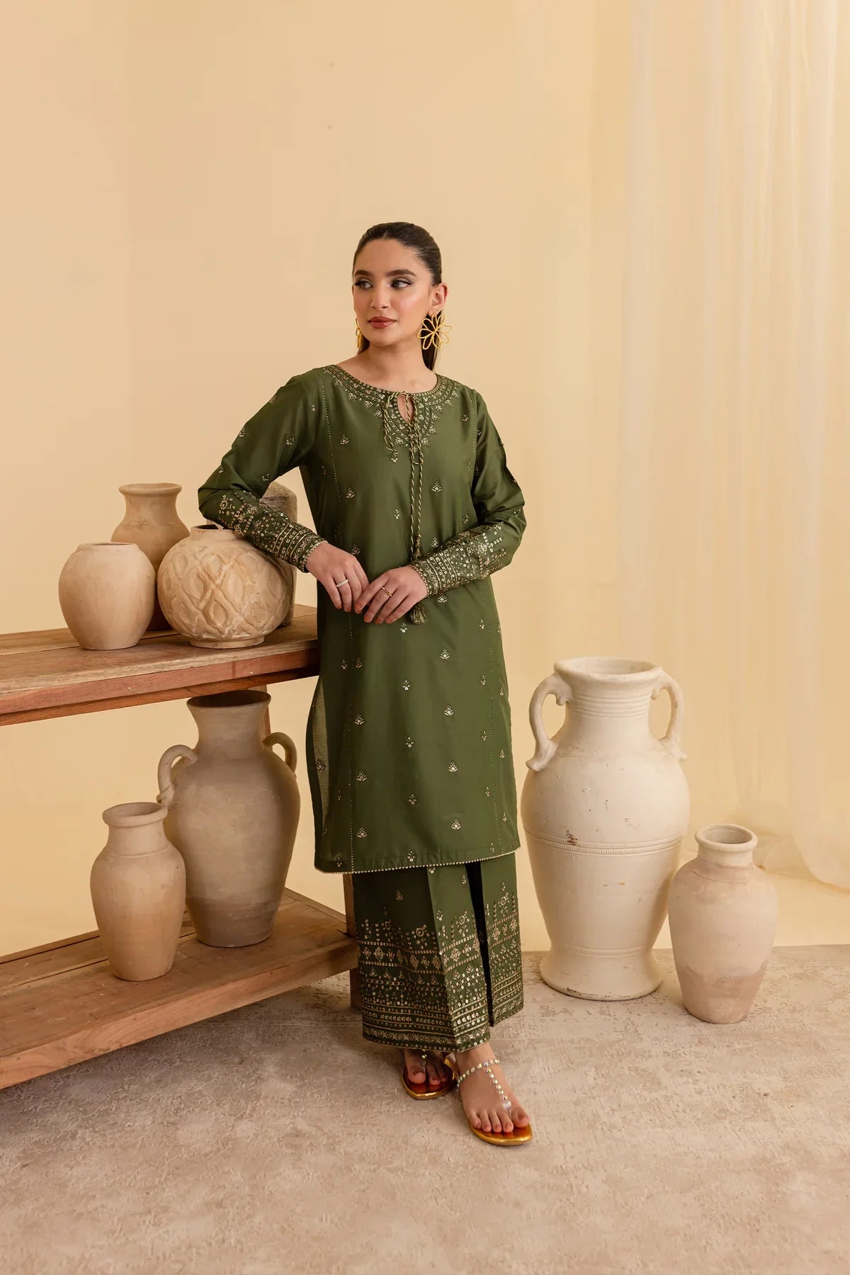 Imre 2Pc - Embroidered Pima Lawn