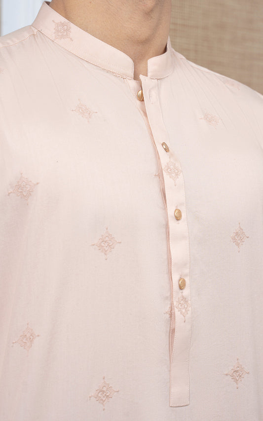 SPRAY EMBROIDERED KURTA- SIGNATURE COLLECTION LIGHT PEECH