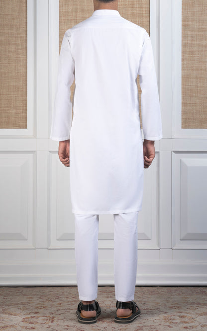 SPRAY EMBROIDERED KURTA- SIGNATURE COLLECTION WHITE
