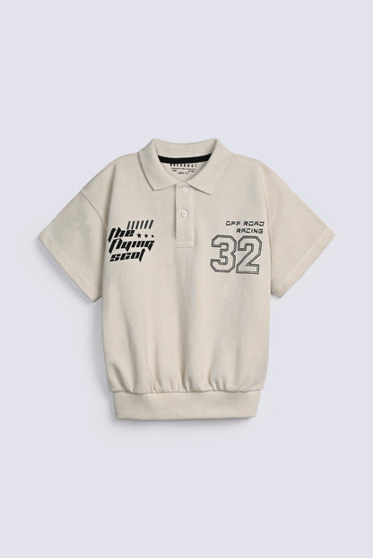 BOYS BOXY RIBBED POLO