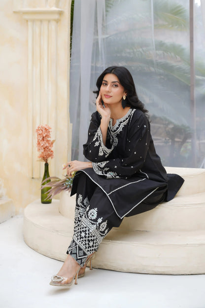 Zara 2pc Embroidered Dress
