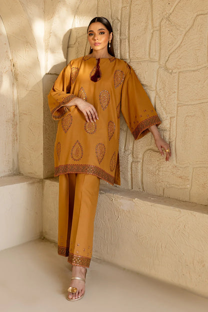 Zinnia 2Pc - Embroidered Pima Lawn Dress