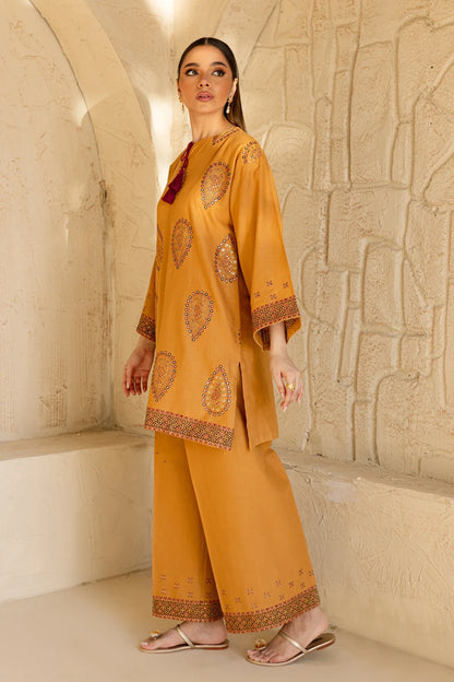 Zinnia 2Pc - Embroidered Pima Lawn Dress