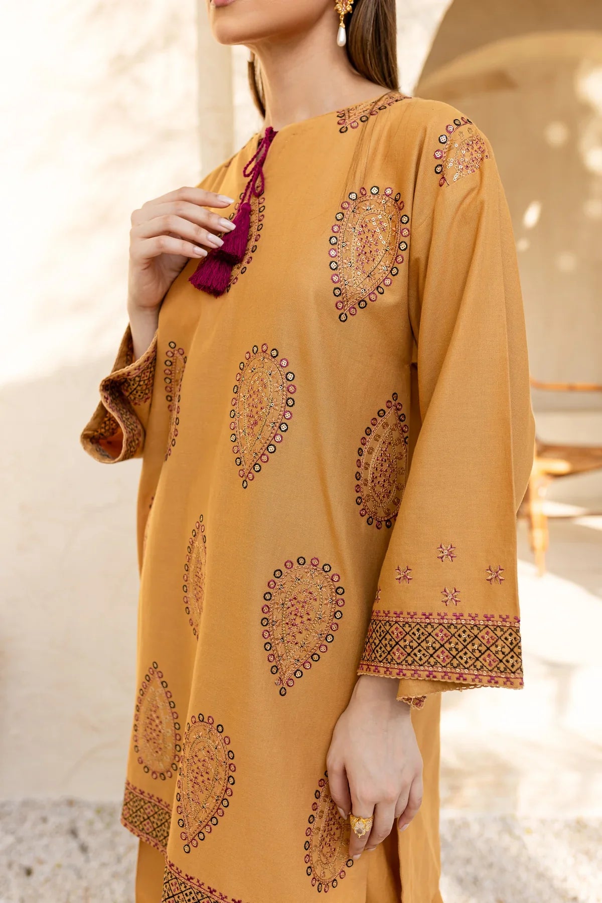 Zinnia 2Pc - Embroidered Pima Lawn Dress