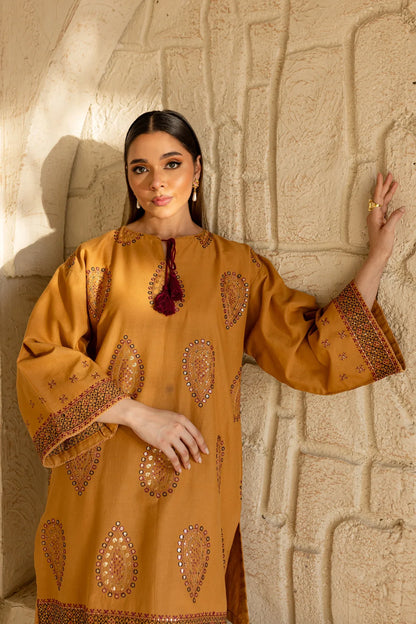 Zinnia 2Pc - Embroidered Pima Lawn Dress